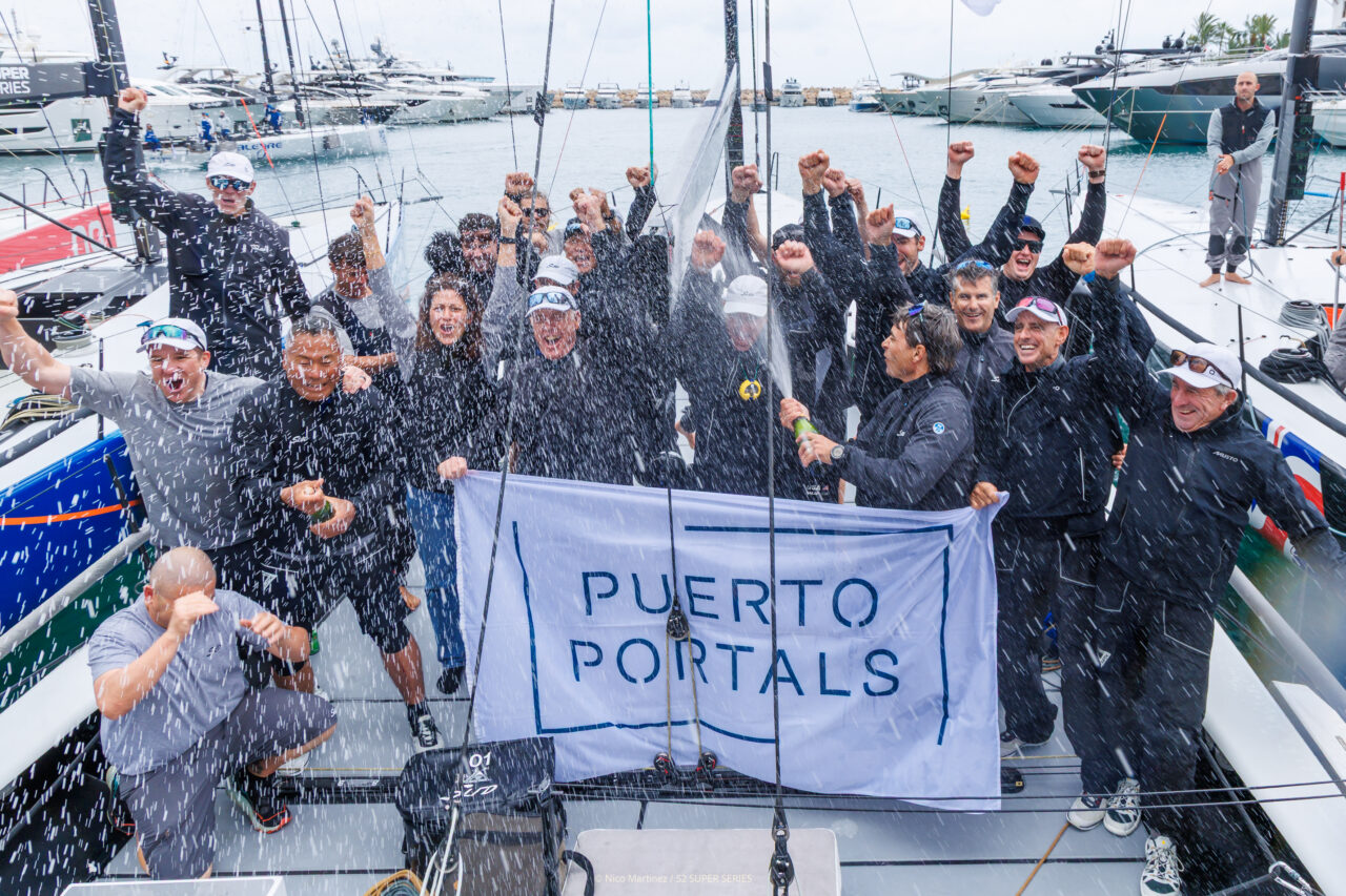 Bowman’s last minute mast climb saves Sled’s victory at Puerto Portals 52 Super Series Sailing Week